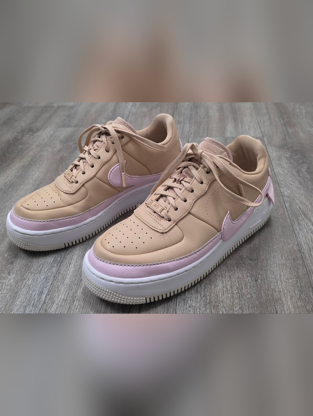Women's Nike Air Force 1 Jester XX Bio Beige, Pink, & White-Size 11 - Picture 2 of 10